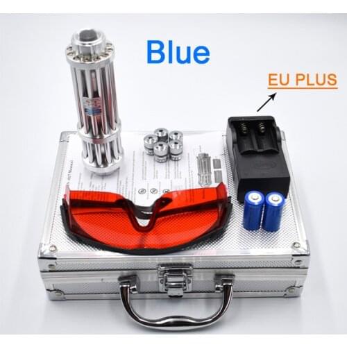 Blue Laser Pointer High Power 5000m 1500nm Lazer Flashlight Burning Match/Burn light cigar/candle/black Hunting