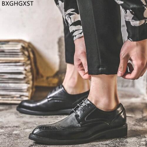 Oxford Leather Shoes Men Classic Dress Shoes Mens Fashion Wedding Shoes for Men 2021 Black Man Chaussure Homme Zapatos De Hombre