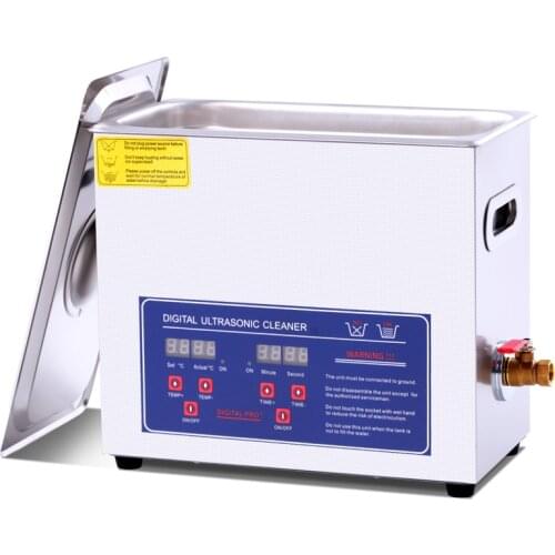 6.5L 180W Ultrasonic Cleaner Heater Timer Knob Control Ultrasound Bath for Engine Parts Moto/Auto parts Fuel Injector Record