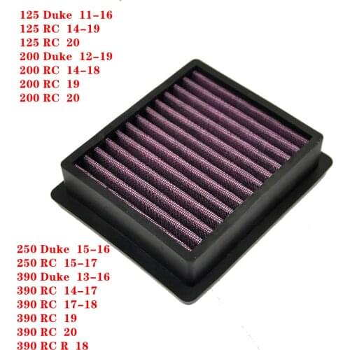 Motorcycle Air Filter Motor boke intake cleaner For RC125 RC200 RC390 RC 125 RC 200 RC390