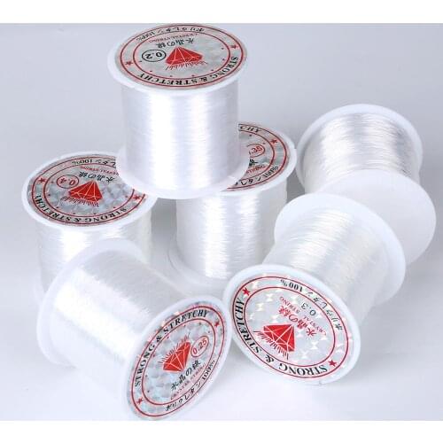 1 Roll 0.2/0.25/0.3/0.35/0.4/0.45/0.5/0.6mm Transparent Beading Cords Fishing Line For DIY Jewelry Making Accessories