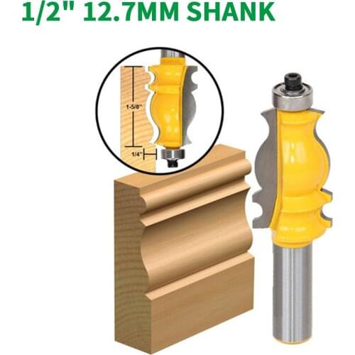 1PC 1/2" 12.7MM Shank Milling Cutter Wood Carving Architectural Molding Router Bit Woodwork Tenon Cutter for Woodworking Tools