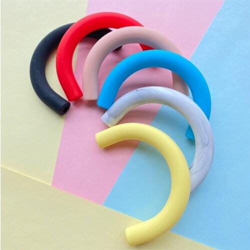 10/20/50PCS Silicone U Tube Teether Beads Food Grade Silicone Beads Diy Teething Necklace Accessories