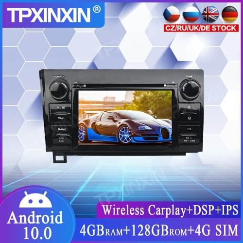 128 Android 10 For Toyota Sequoia Tundra 2010-2012 Car Multimedia Player GPS Navi Head Unit Radio Audio Stereo Tape Recorder DSP