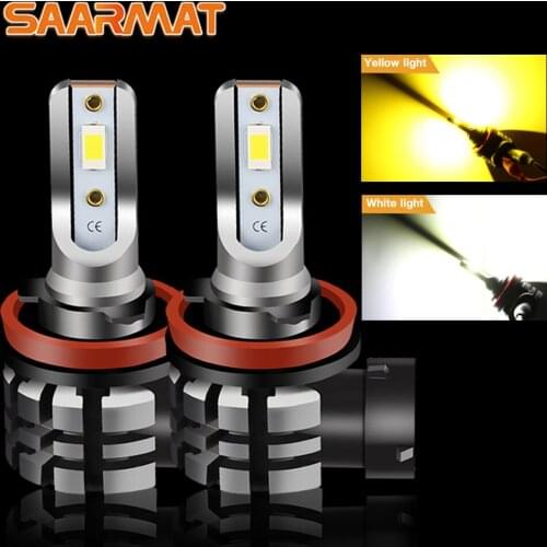 2pcs CANBus H8 H9 H11 H16(JP) LED Bulb 9006 H7 Fog lights For BMW MINI Benz Toyota Honda Subaru Kia Ford Daytime Running Light