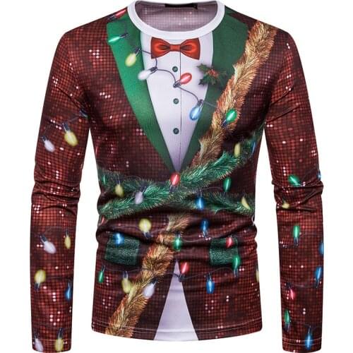 3D Fake Sequin Print T-shirt Men Women Slim Fit Harajuku Casual Christmas Cosplay T Shirt Men Xmas Party Prom Costume Homme XXL