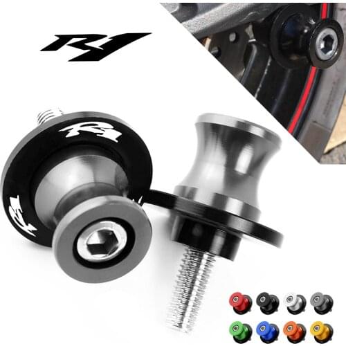 6MM For Yamaha R1 YZFR1 YZF-R1 1998-2017 2015 2016 Motorcycle CNC Swingarm Sliders Spools Paddock Stand Bobbins Swing Arm