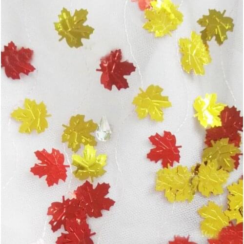 75g Red/Gold Plastic Maple Leaf Leaves For Wedding Party Baby Shower Throwing Confetti Table Decoration Craft Accessory