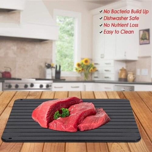 9x Speed Aluminum Fast Defrosting Tray Thaw Frozen Food Meat Fruit Quick Defrosting Plate Board Defrost Kitchen Gadgets Tools