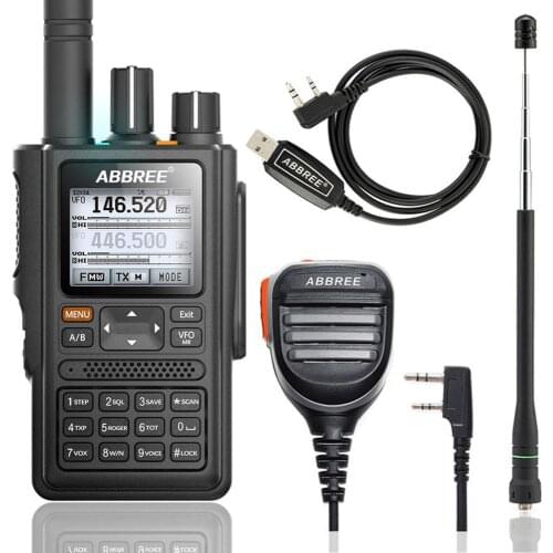 ABBREE AR-F8 GPS location Sharing All Bands(136-520MHz) Frequency/CTCSS Detection 1.77 LCD 999CH Walkie Talkie