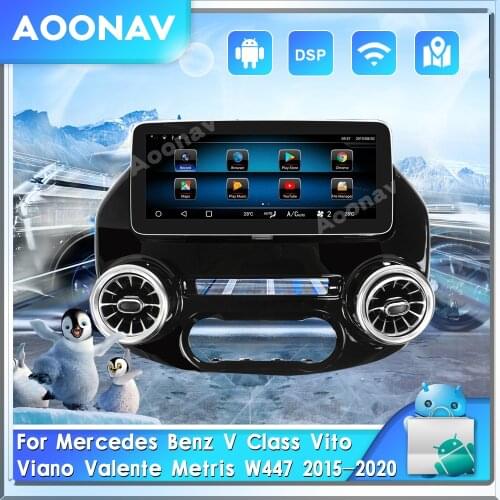 128GB Android car radio For Mercedes Benz V Class Vito Viano Valente Metris W447 2015-2020 multimedia player Stereo Head Unit