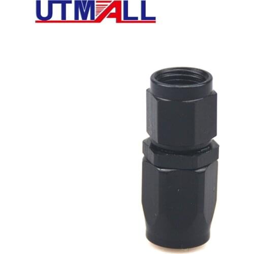 Black Hose Fittings Stright Eblow Aluminum Fitting Oil Fuel Enforced Adaptor Hose Oil Cooler Hose End Fittings AN8