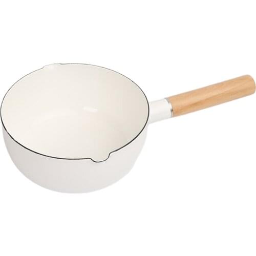 1.5L Enamel Milk Pan Cookware Non-Stick Perfect Size Cooking Pot for Home Stoves All Stoves , including Induction