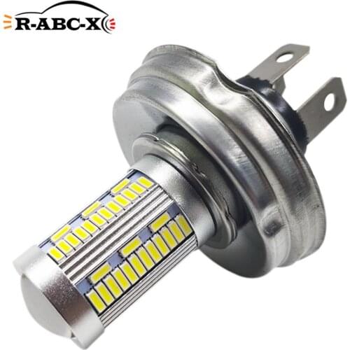 RUIANDSION 1X 84 4014SMD Motorcycle Headlight P45T H4 H6M P15D P26S Harvester Led Blub Moped Lamp DC10V-30V 12V 24V 1200LM White