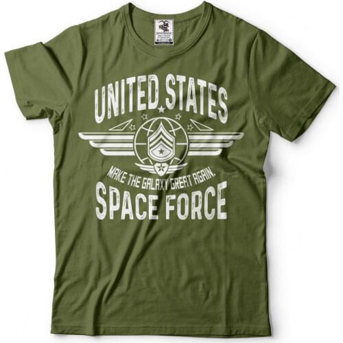 Brand Clothes Summer 2019 United States Space Force Shirt Make the Galaxy Great again Donald Trump Shirt T Shirt