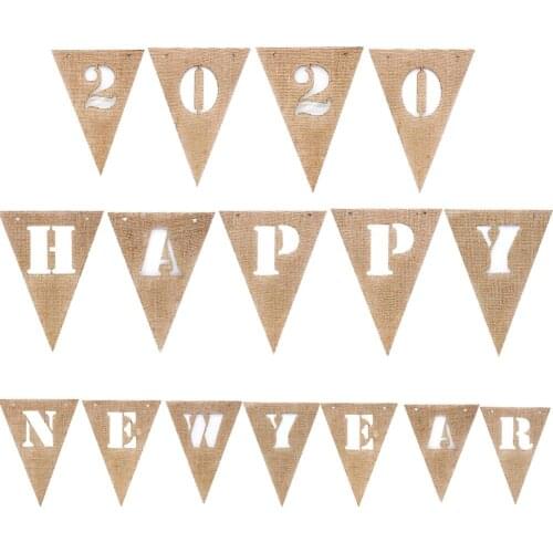 Burlap Banner Letter A-Z DIY Number 0-9 Jute Burlap Bunting Flags for Wedding Decoration Baby Shower Birthday Party Favors