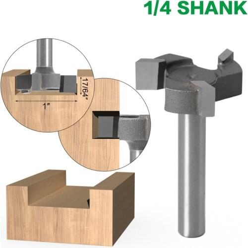 1Pcs 1/4 "Shank Three-blade T-shaped Knife Slot Milling Cutter Rabbeting Bit Woodworking Carbide Tool Router Bits For Wood