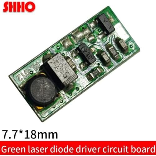 Laser driver circuit board size 7.7mm*18mm 520nm 405nm 450nm laser diode driver ACC working mode 3V to 7V voltage supply
