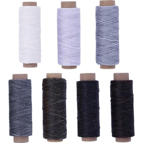 LMDZ 50m Sewing Wax Line Sewing Threads Hand Wear-Resistant Stitching Flat Leather Wax Thread Craft Tool for DIY Wax Line