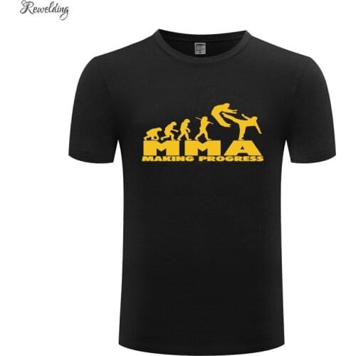MMA Muay Thai Printed T Shirts Men Short Sleeve O Neck Cotton Man T-Shirt Cool Streetwear Fitness Top Tee Summer Style