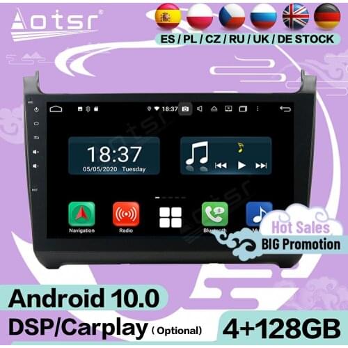 4+128G Carplay Screen Multimedia Stereo Android Player For VW Volkswagen Polo 2015 GPS Navigation Audio Radio Receiver Head Unit