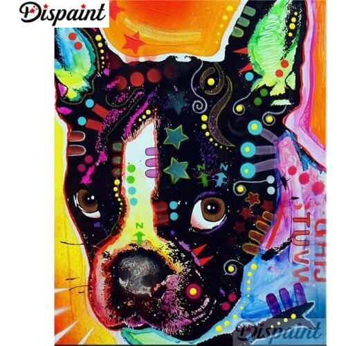 Dispaint Full Square/Round Drill 5D DIY Diamond Painting "Color dog" Embroidery Cross Stitch 3D Home Decor A01020