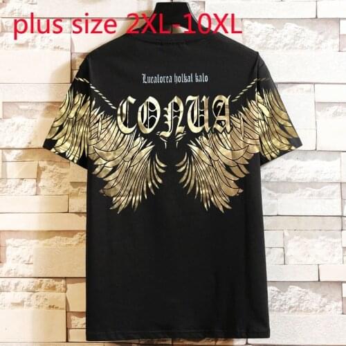 New Arrival Super Large Cotton Thin Short Sleeve Casual O-neck Knitted Summer Tshirt Men Plus Size 2XL3XL4XL 5XL 6XL 7XL 8XL 9XL