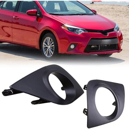 Fit for Toyota Corolla(Eco,Eco Plus,L,LE) Pre-facelift 2014 2015 2016 Front Fog Light Lamp Cover Trim Foglight Molding Bezel