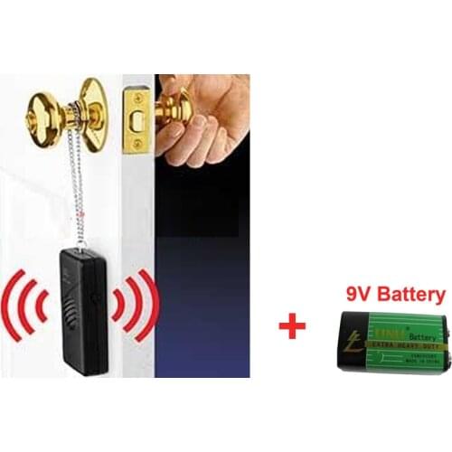 W/ battery door sensor alarm door touch alarm 120 dB anti-theft scaring alarm knob door security siren safety sensor alarm