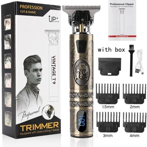 Hair Trimmer For Men Rechargeable USB T9 0mm Trimmer Professional Electric Hair Clipper Barber Shop Shaver Hair Cutting Machine