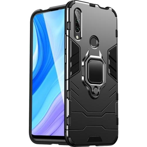Shockproof Armor Ring Holder Case for Huawei Honor 9X Premium Hard PC Soft TPU Hybrid Back Cover For Honor 9X Global