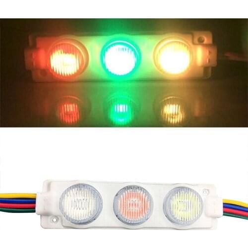 YOLU LED Module 3LEDs 3030 IP65 Waterproof injection lens LED modules light DC12V 3W RGB Injection Moudle