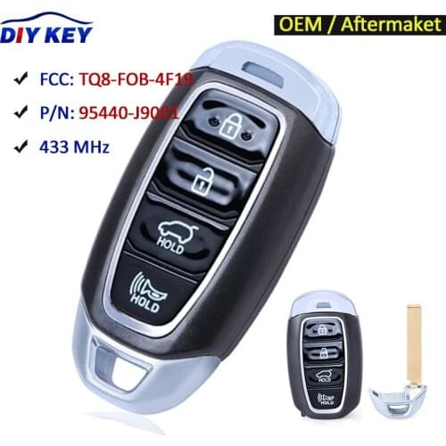 DIYKEY OEM/Aftermarket Smart Remote Control Car Key 4 Button FOB for Hyundai Kona 2019 - 2021 P/N: 95440-J9001 FCC: TQ8 FOB 4F19