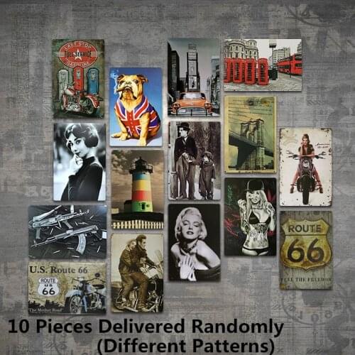 SJ001 20X30CM planque vintage metal sign retro metal painting poster plaque wall sticker home cafe bar wall decor