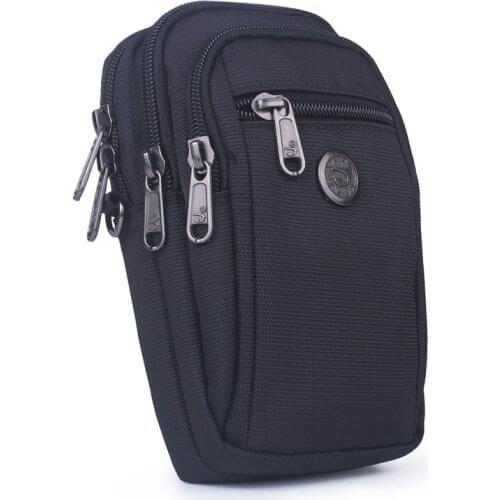 Men Women Cell Mobile Phone Case Cover Waterproof Oxford Waist Pack Hook Male Belt Bags Purse Small Messenger Fanny Bags