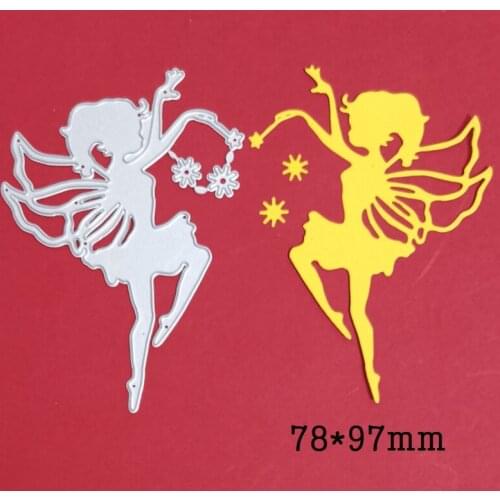 Magic fairy girl Metal Dies Stencil Template for Embossing DIY Scrapbooking Paper Album Gifts Cards Making New Dies for 2021