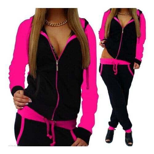 2021 Printed Tracksuit Women 2 Piece Set Zipper Sweatshirt+Pants Sportwear Womens Sports Suit Female Clothes