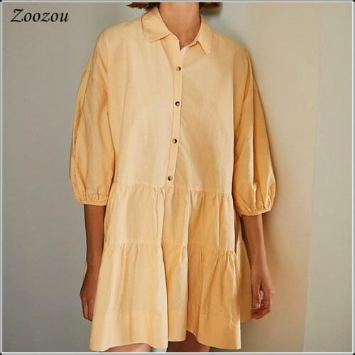 Модные платья-рубашки ZooZou China At AliExpress
