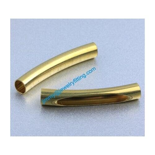 2013 New Jewelry findings Silver opened Bent Tubing tube spacer tube beads for bracelet 5*30mm