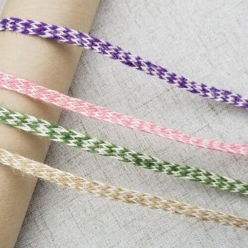 5M Natural Colorful Hemp Rope DIY Tag Label Hang Rope Wedding Home Woven Decorative Twine Jute String Gardening Cord