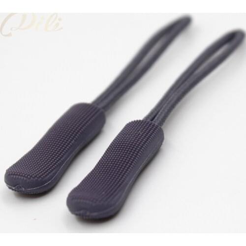 500pcs PVC zipper pull cord zipper head pull puller end fit rope tag fixer zip cord mix color for garment bags