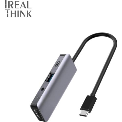 IREALTHINK Type-C Adapter USB C Hub Macbook Pro Accessories Splitter USB 3.0 Hub 100W PD charging Audio Full HD 4K For iPad