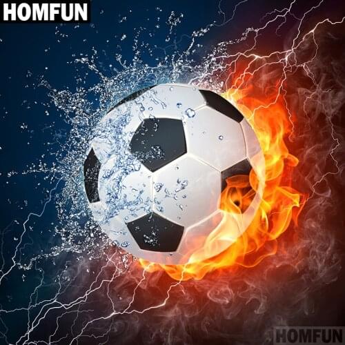 HOMFUN 5D Diamond "football" Diamond Embroidery Full Round/ Square Diy Diamond Painting Cross Stitch Home Decor A00746