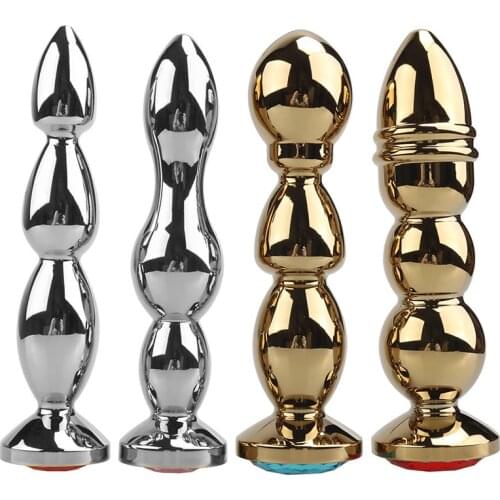 4 Size Long Section Metal Anal Plug Anal Expansion Masturbation Stimulation Butt PlugG Spot Anal Plug Adult Products Sex Toys