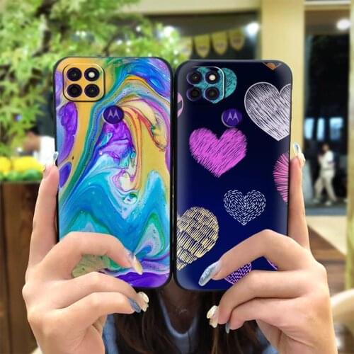 Phone stand Anti-dust Phone Case For MOTO G9 Power Cartoon Back Cover Glitter Durable Smartphones