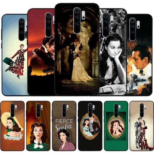 Gone with the Wind black Silicone Phone Case For Redmi note 9 8 7 Pro S 8T 7A Cover