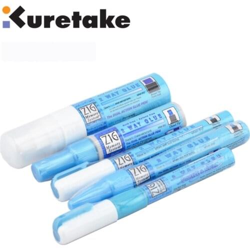 Zig Kuretake Memory System 2 Way Glue Pens Japan 1mm 2mm 4mm 15mm Non-toxic Colored Glue Pens DIY Tool
