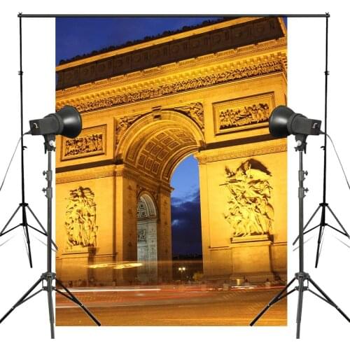 150x220cm Beautiful Paris Arc de Triomphe Photography Background Night Architectural Landscape Backdrop Studio Props Wall