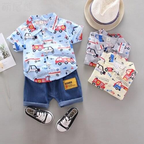 Baby Boy Clothes Sets Toddler Tracksuit 2pcs Cotton Blend Leisure Sports T-shirt+Shorts Outfits Suit 2021 New Baby Outfit Suit