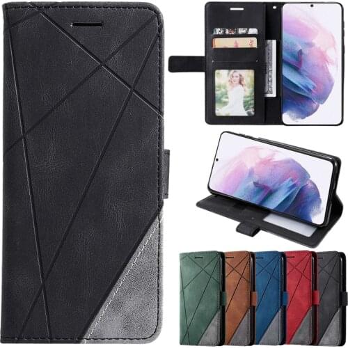 Leather Case For For Samsung Galaxy S21 S20 FE S10 S9 S8 Plus Note 9 10 Pro 20 Ultra S7 Edge A6 A7 A8 2018 Phone Stand Cover Bag